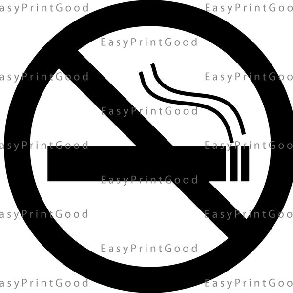 No Smoking Sign Svg No Smoking Logo Cutting File No Smoking file for Cricut No Smoking Clipart Svg Png Jpg Esp Dxf FIle Cut File