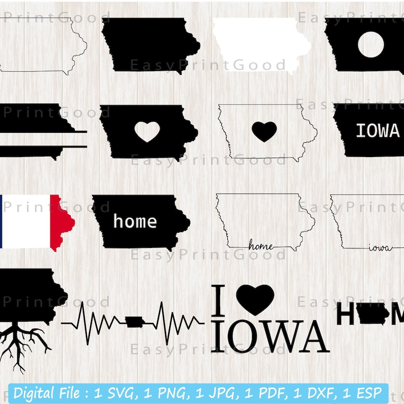 Iowa State Stencil - Etsy