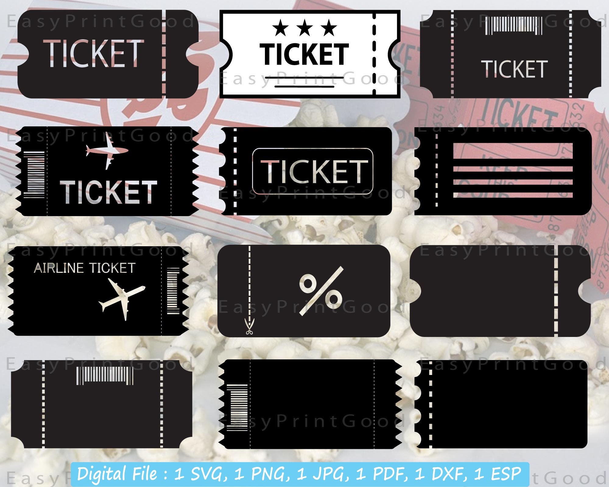 Ticket Outline Svg Ticket Svg Ticket Clipart Prize Svg Etsy