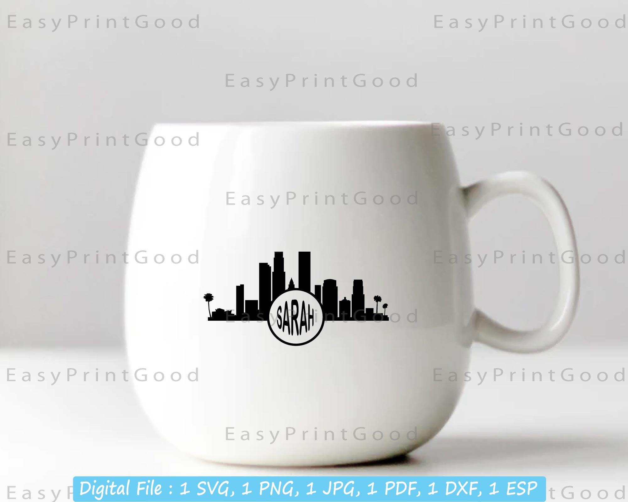 Los Angeles Frame Svg Bundle Los Angeles Svg California Etsy