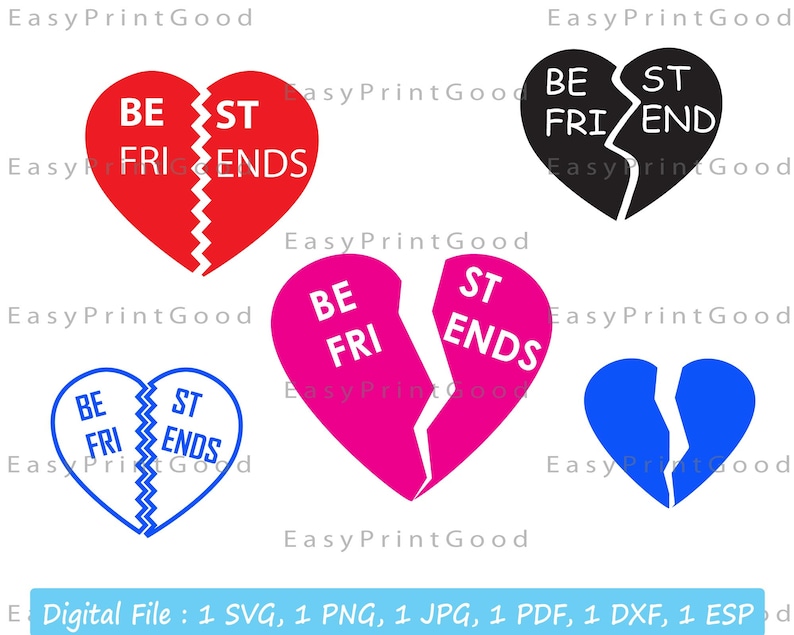 Free Free 91 Best Friends Broken Heart Svg SVG PNG EPS DXF File