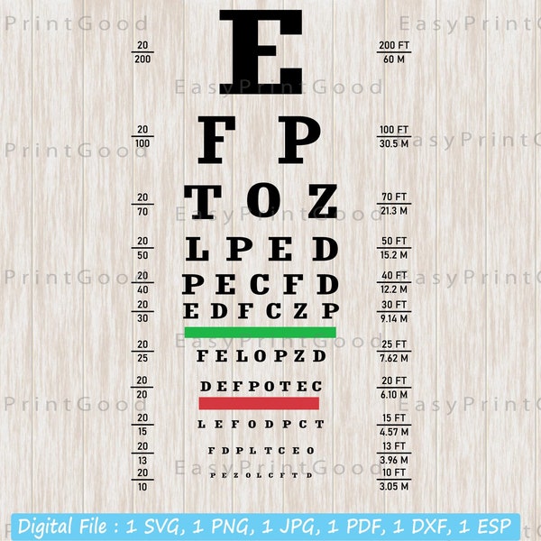 Vintage Eye Chart Etsy