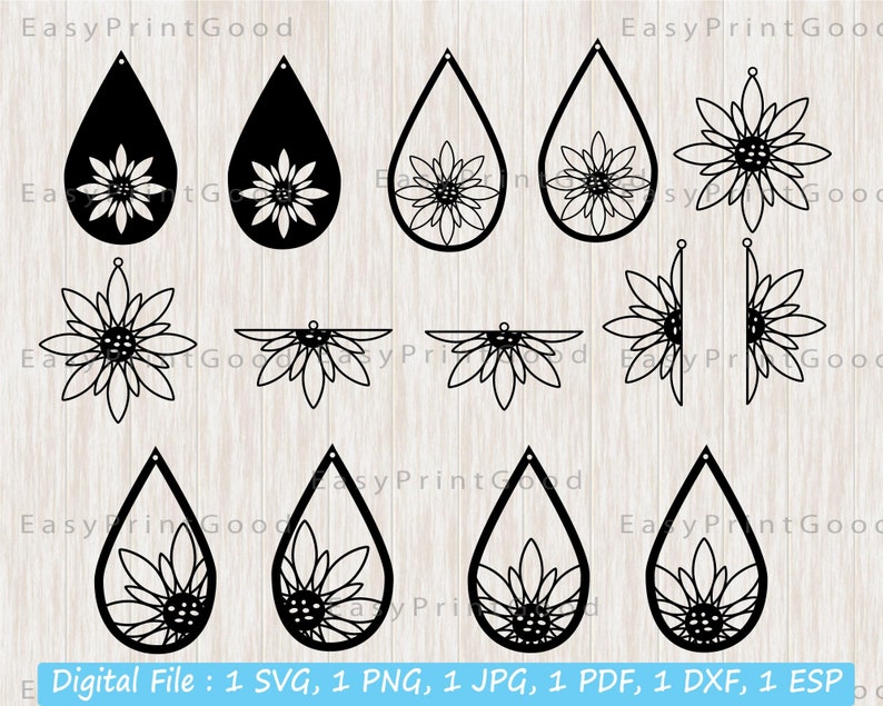 Free Free 75 Sunflower Earring Svg SVG PNG EPS DXF File