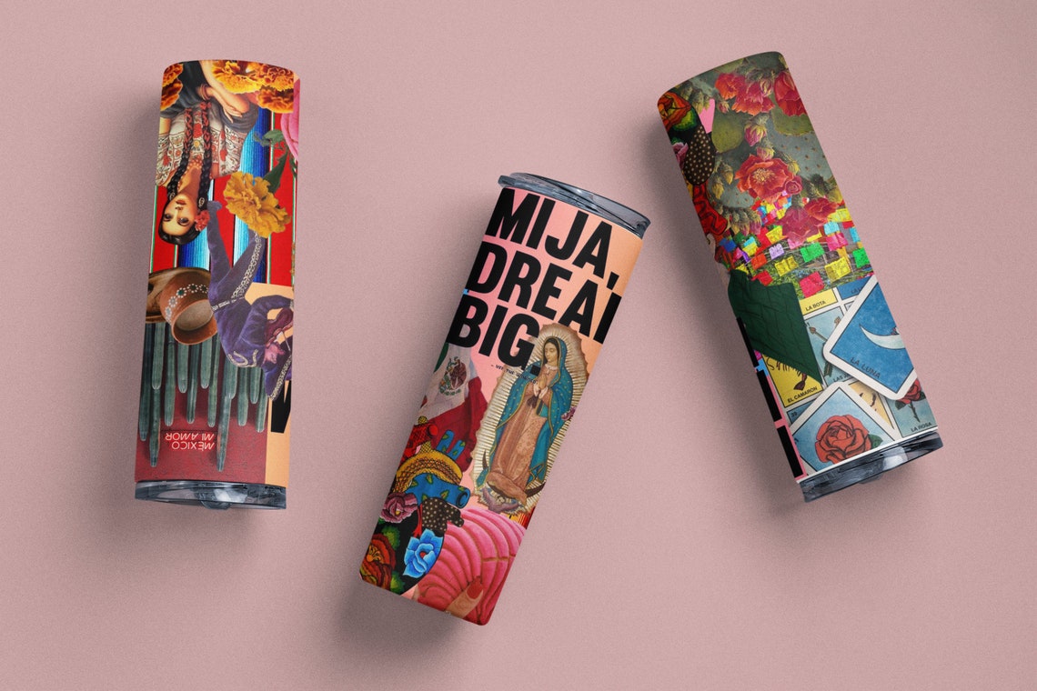 Mija Dream Big Tumbler, Mexican Culture Vibes, 20oz Metal Cup, Gift for