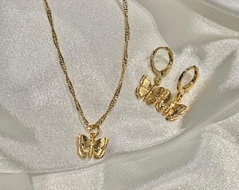butterfly jewelry set