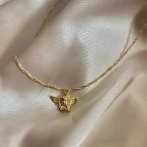 dainty cherub necklace