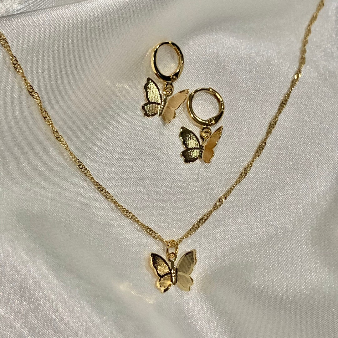 Butterfly Jewelry Set - Etsy