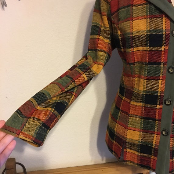 Vintage 80s Studio C plaid fall jacket & pant set - image 3