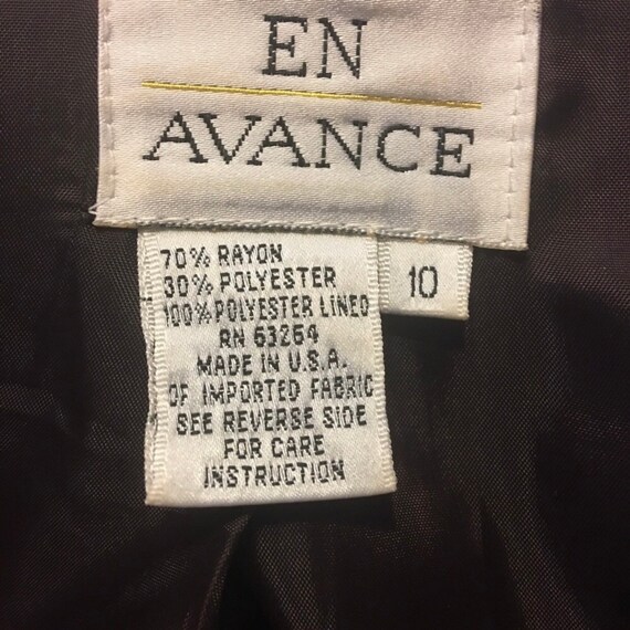 En Avance pinstripe skirt suit 10 vintage 90s - image 7