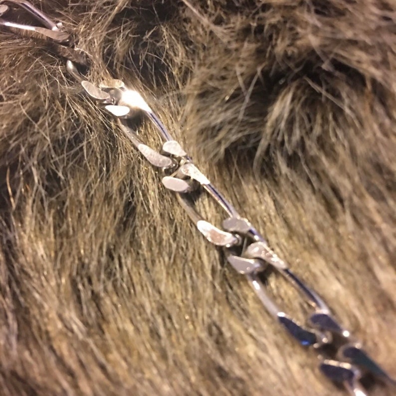 Vintage Monet silver tone figaro chain necklace