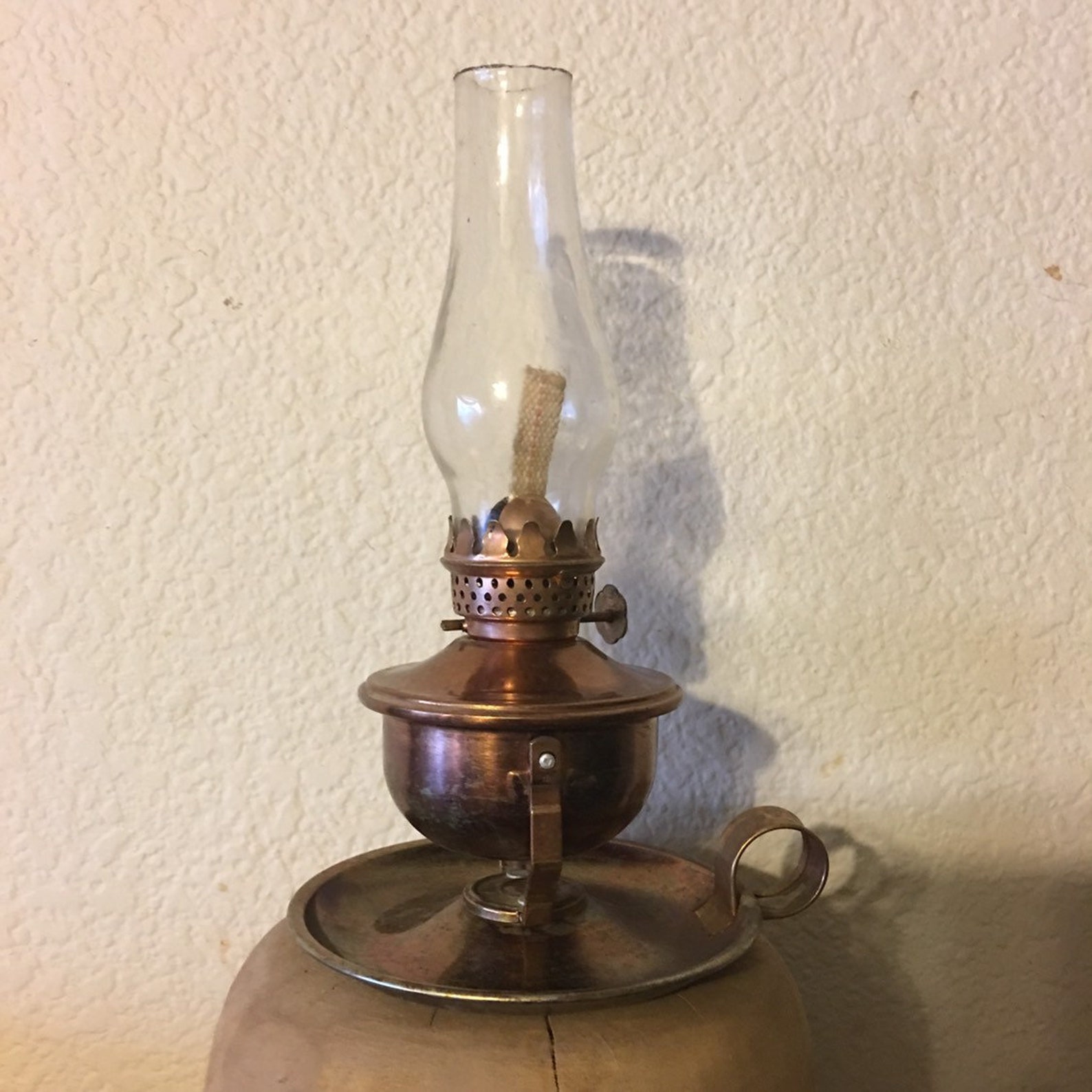 Vintage copper Stellar 1960s oil lamp Etsy