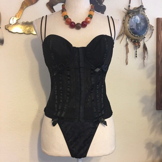 Vintage Fredericks of Hollywood corset Set