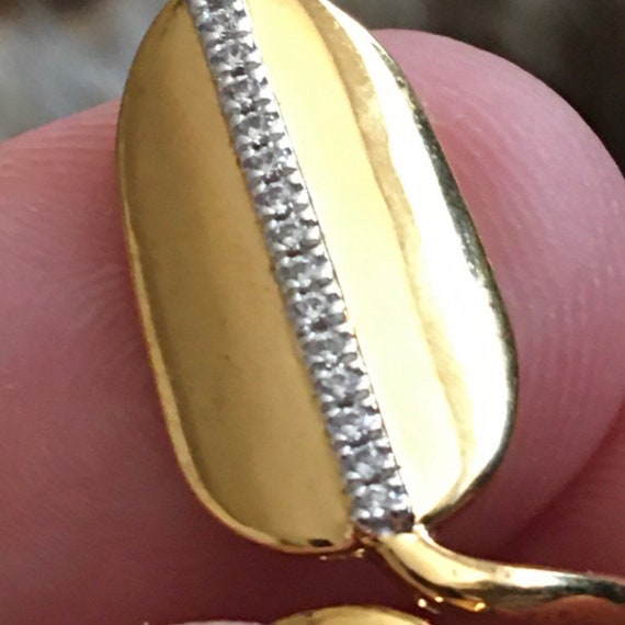 Set of 10 925 SS inlaid cz nail fingertip rings - image 3