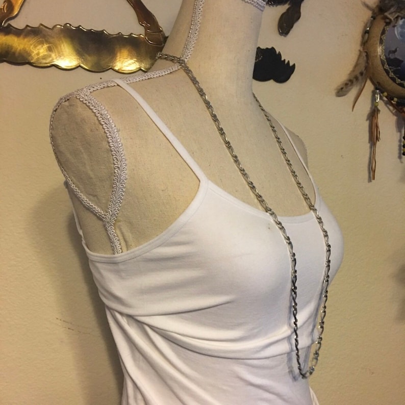 Vintage Monet silver tone figaro chain necklace