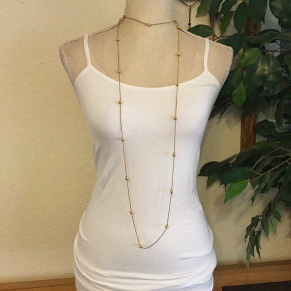 Vintage Joan Rivers gold tone ball chain necklace