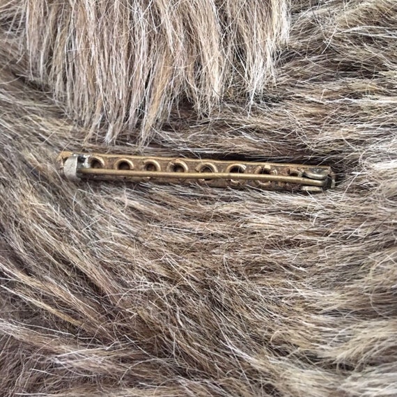 Antique Edwardian clear rhinestone brooch pin - image 8