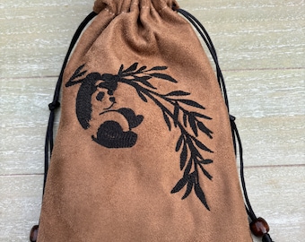 A Panda Embroidery Tarot Bag