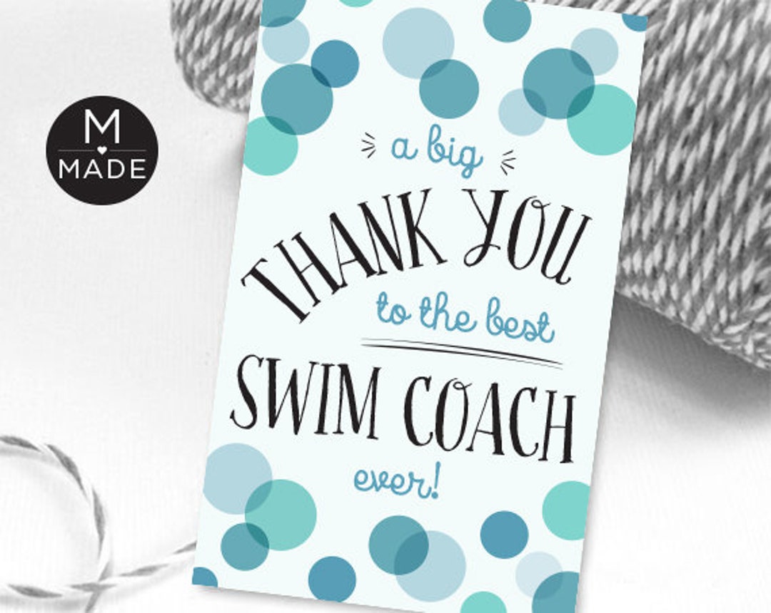 Best Swim Coach Ever, Swimming Coach Thank You, Swim Teacher, Swim