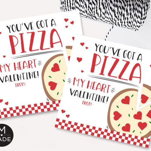 Pizza My Heart Stickers Valentine's Day Pizza Box Etsy