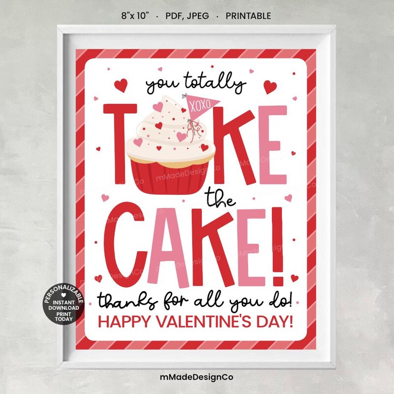 Valentine Cake Banner - Etsy UK