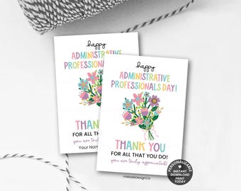 Étiquettes-cadeau de remerciement pour la fête des professionnels de l'administration Dessins à la main imprimables pour la fête des administrateurs