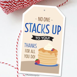 Étiquettes-cadeau Pancake Étiquettes de remerciement pour employé : Employé Voisin Enseignant Infirmière Bénévole Pancake Day