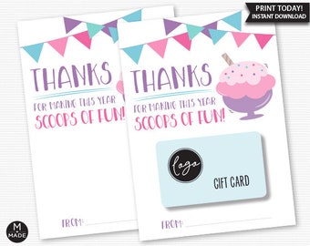 Thanks For Making This Year Scoops Of Fun Teacher Gift Card Holder Ice Cream End Of School Year Gifts Teacher Appreciation Thank You Gifts