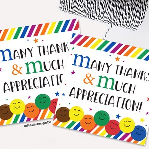 Molte grazie e molto apprezzamento Tag Regalo di apprezzamento per i dipendenti Regalo di ringraziamento per gli insegnanti Regalo di apprezzamento per il team Etichetta regalo per i colleghi di cioccolato e caramelle