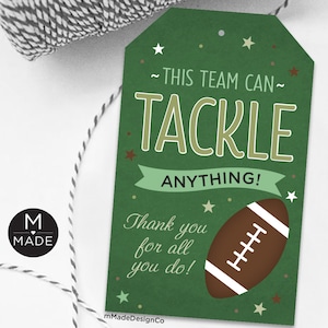 Mots-clés de reconnaissance pour le football Cette équipe peut tout affronter Cadeau de remerciement pour un employé Sports d'équipe Remerciements pour le personnel Football de bureau
