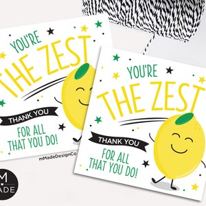 Etiquetas de agradecimiento You&#39;re The Zest Regalos de agradecimiento a los empleados Caramelos ácidos Gomitas Limonada Agradecimiento al maestro Compañero de trabajo Etiquetas de limón