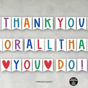 Thank You for All That You Do Banner Printable Employee Appreciation ...