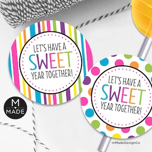 Laten we er samen een fijn jaar van maken Tags Terug naar school-tags Lollycadeau Meet the Teacher Overgangsdag Studentencadeau voor eerste schooldag