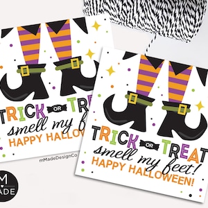 Etiquettes pour vernis à ongles Halloween Etiquette cadeau Halloween Manucure Pédicure Professeur de spa Merci Des bonbons ou un sortilège