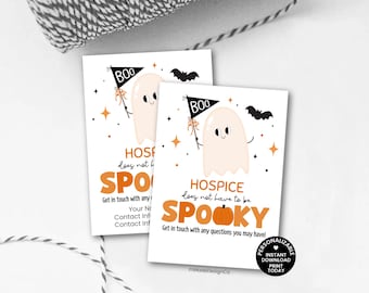 Hospiz-marketing-personalisierbare Vorlage Herbst-Halloween-Hospizpflege Empfehlungs-Tags