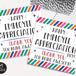 Tag per il giorno di apprezzamento dei dipendenti felici, riconoscimento del personale, apprezzamento del collega sul posto di lavoro, apprezzamento del team, tag regalo di apprezzamento dei dipendenti