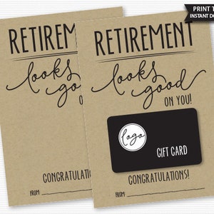 Vous allez bien à la retraite, Porte-cartes-cadeau pour la retraite, Vêtements, Cadeau de retraite, Félicitations pour la retraite, À imprimer aujourd'hui