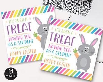 Such A Treat Having You As A Student Easter Tags, Student Easter Gift Tag, School, Classroom, From Teacher, Easter Gift Tag, For Student