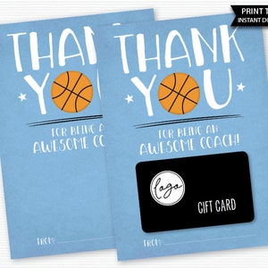Cadeau pour entraîneur de basket-ball Merci d'être un entraîneur génial Titulaire de la carte-cadeau Merci de la part de l'équipe de basket-ball Cadeaux de remerciement pour entraîneur sportif
