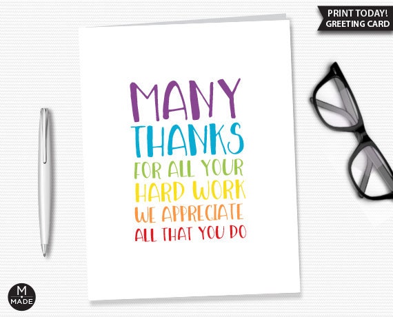 Thanks for All You Do, Employee Thank You Cards