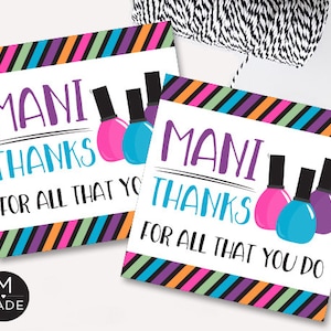 Mani Grazie per tutto quello che fai Smalto per unghie Grazie Etichette regalo Colleghi Lavoro Manicure Pedicure Apprezzamento dei dipendenti Riconoscimento del personale Regalo