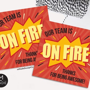 L'équipe est en feu Étiquette-cadeau de remerciement des employés Bonbons épicés Sauce piquante Barbecue Reconnaissance de l'équipe Motivation du personnel Cadeau de remerciement sur le lieu de travail