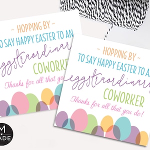 Etichette per dolcetti pasquali per colleghi Apprezzamento dei dipendenti Eggstraordinario regalo di Pasqua per colleghi Regalo di ringraziamento primaverile sul posto di lavoro Riconoscimento del personale