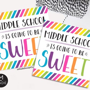 Middelbare school wordt leuk Tags Terug naar school Ontmoet de leraar Eerste schooldag Middelbare school Welkom terug Cookietag Traktatietags