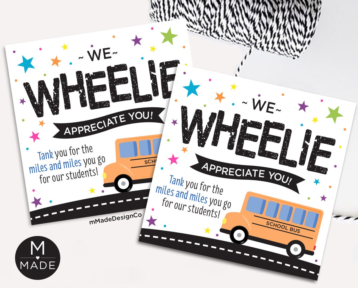 Bus Driver Appreciation Gift Tag Thank You We Wheelie -  Portugal