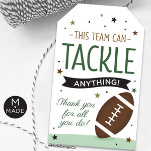 Tag di apprezzamento per il calcio Questa squadra può affrontare qualsiasi cosa Regalo di apprezzamento per i dipendenti Riconoscimento per il personale del team Ufficio Calcio Sport Grazie
