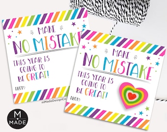 Make No Mistake This Year Is Going To Be Great, Eraser Back To School Tags, Preschool, Student Gift, First Day Of School, Eraser Tags
