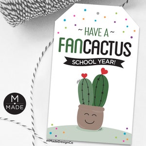 Heb een Fancactus schooljaar cadeaukaartjes voor leraren en personeel Cactus Tags Leraar waardering Terug naar school sappige leraar cadeaukaartjes