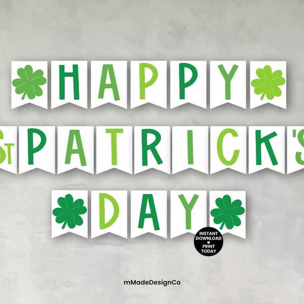 St Patricks Banner - Etsy