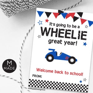 Vai ser um ótimo ano de boas-vindas de volta às aulas com mini carros, presente personalizável para conhecer o professor, etiquetas de presente para o primeiro dia de aula