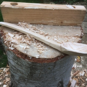 Schöpfkelle, Holz, handgemacht. Handgeschnitzt